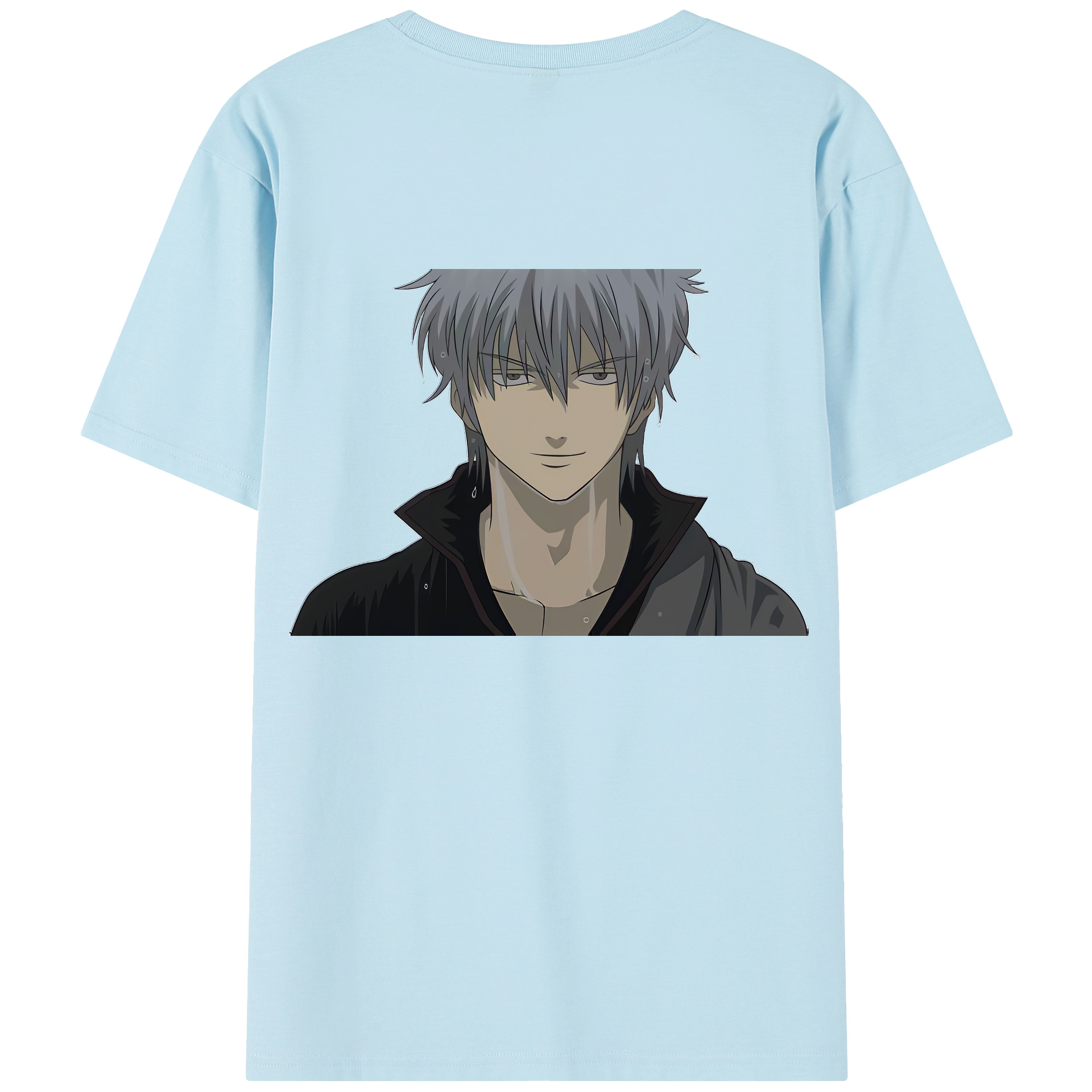 （画像用） ぎんたま 坂田銀時（さかたぎんとき） 神楽 志村新八（しむら しんぱち） GINTAMA Sakata Gintoki Kagura Shimura Shinpachi 綿100％半袖Tシャツ（背面プリント）